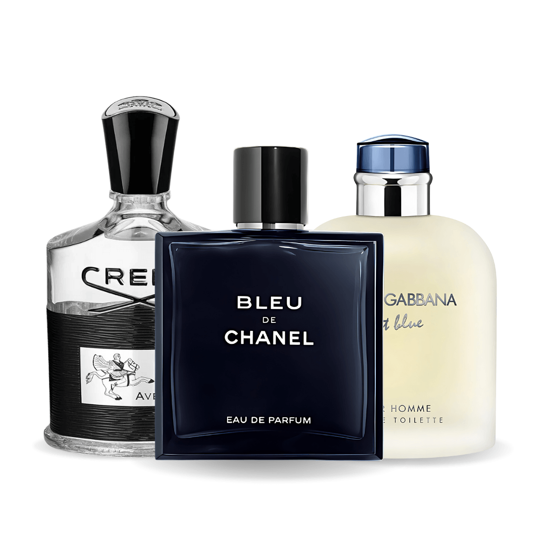 Promocijski paket 3 parfumov Bleu de Chanel, Creed Aventus in Light Blue Dolce Gabbana 100 ml