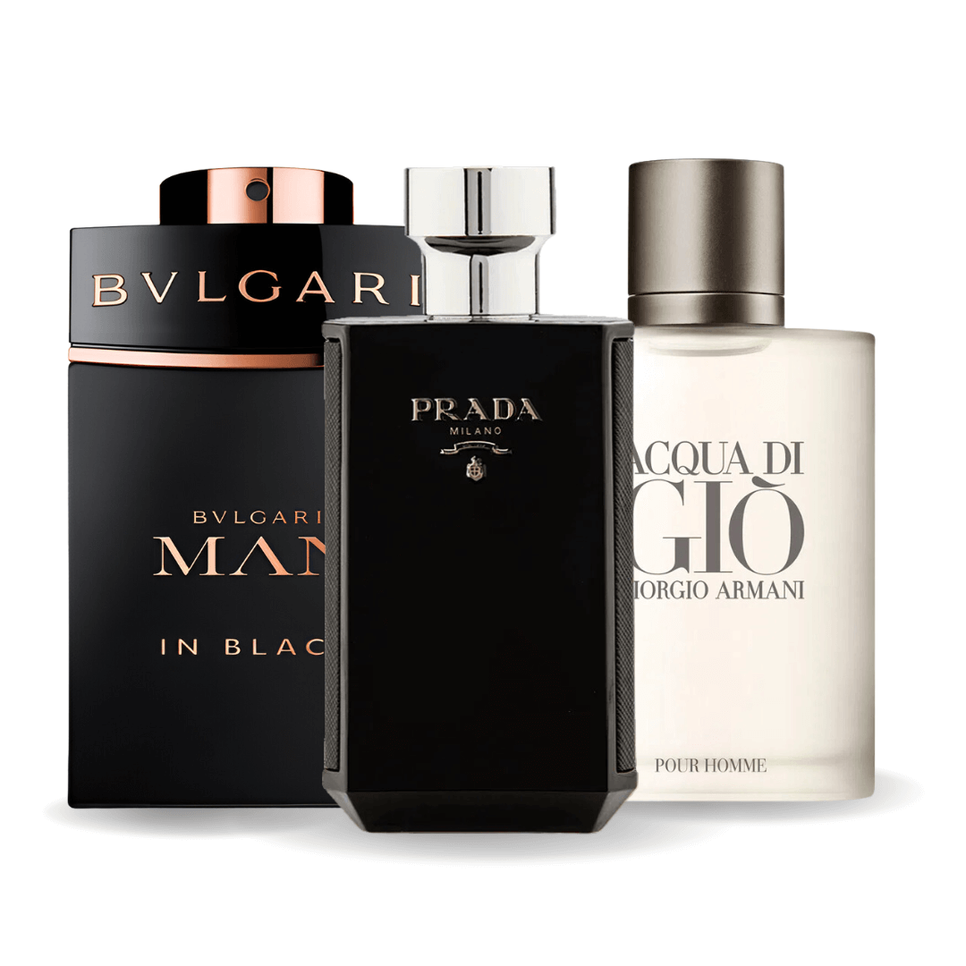 Promocijski paket 3 parfumov Bvlgari In Black, Giorgio Armani Acqua Di Gio in L'Homme Prada Intense 100 ml