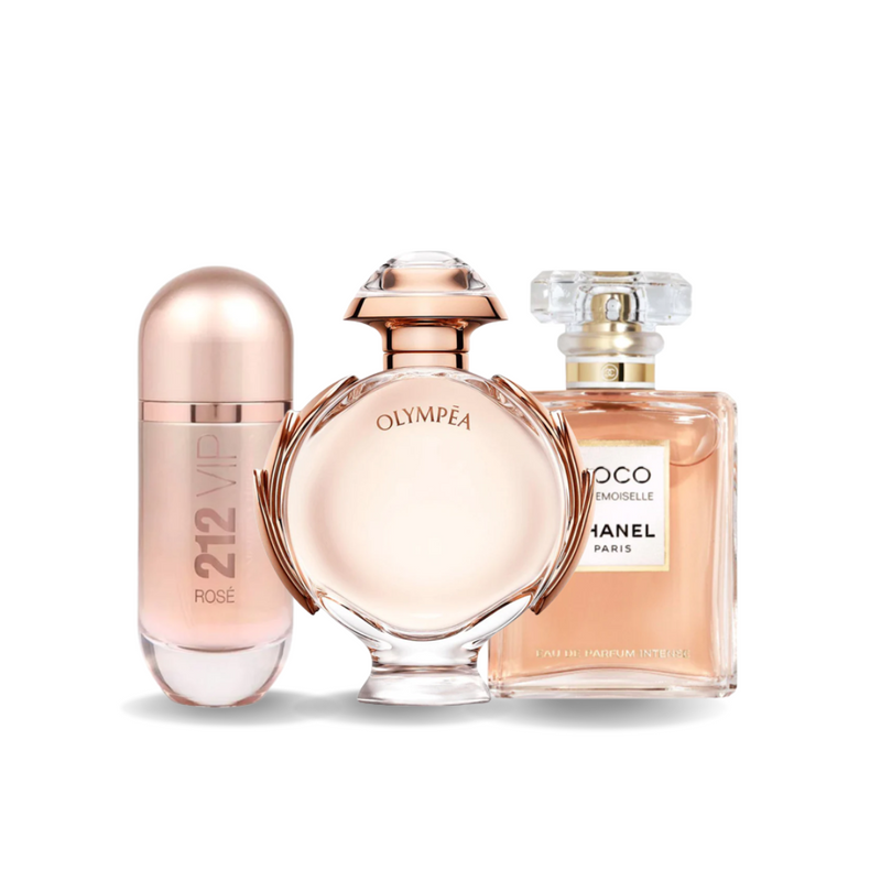 Promocijski paket 3 parfumov 212 VIP ROSÉ, OLYMPÉA in COCO MADEMOISELLE 100 ml