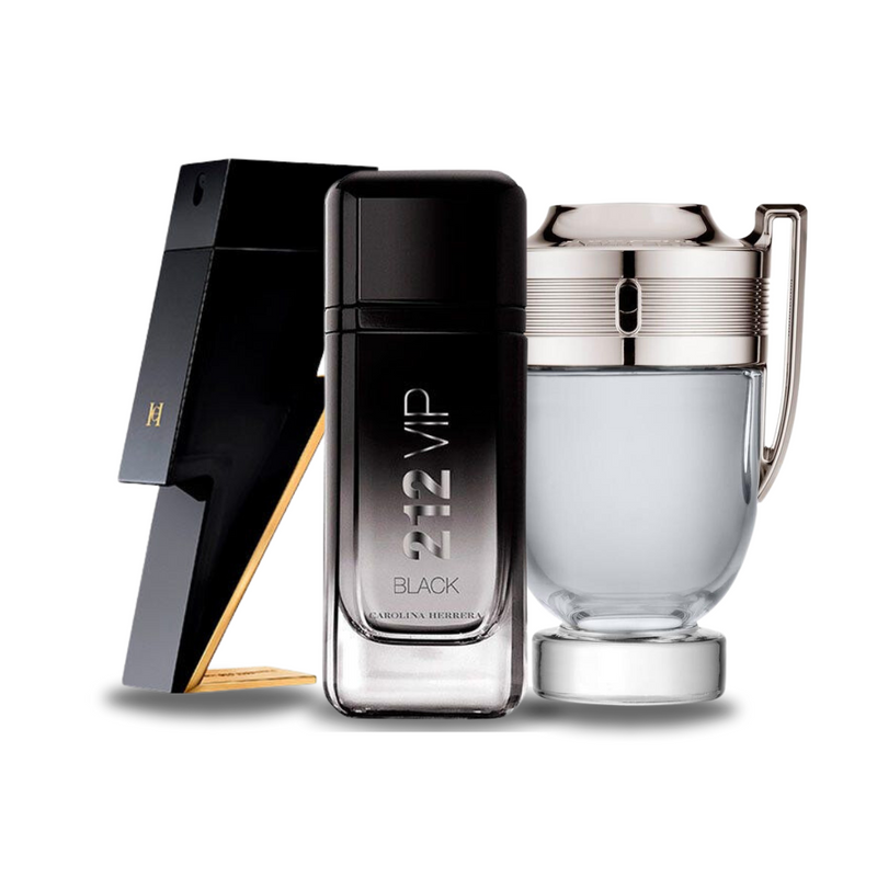 Promocijski paket 3 parfumov BAD BOY, 212 VIP BLACK in Paco Rabanne INVICTUS 100 ml