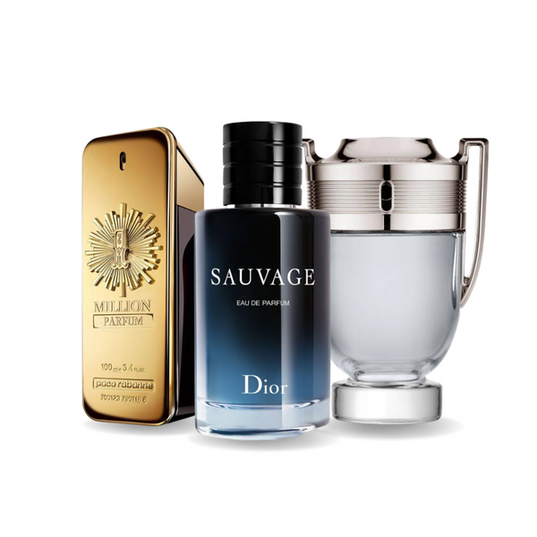 Promocijski paket 3 parfumov Paco Rabanne ONE MILLION, Dior SAUVAGE in Paco Rabanne INVICTUS 100 ml