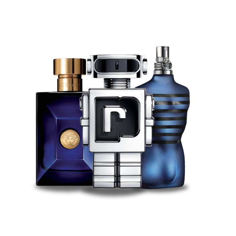 Promocijski paket 3 parfumov Versace DYLAN BLUE, Paco Rabanne PHANTOM in Jean Paul Gaultier ULTRA MALE 100 ml