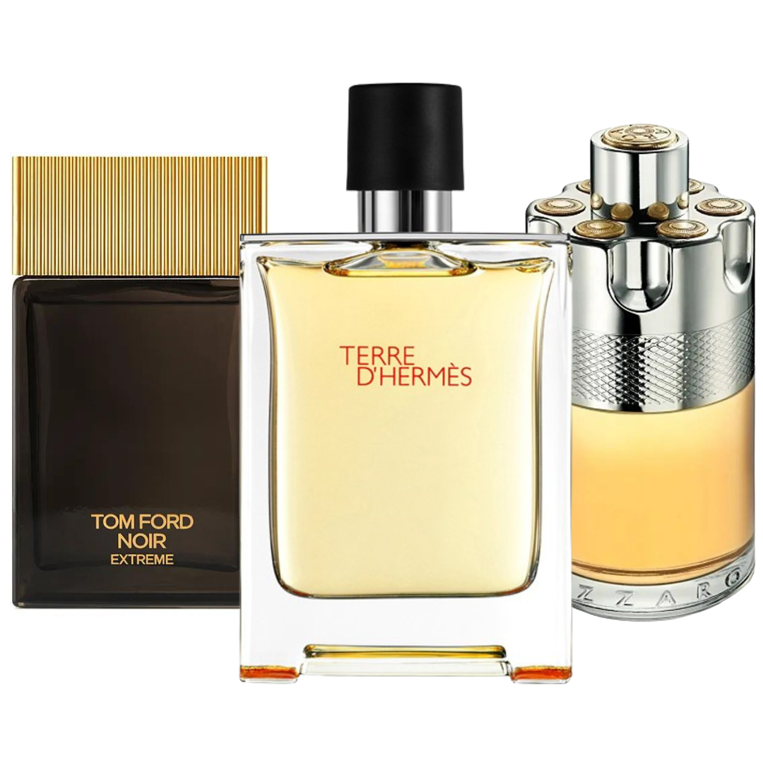 Promocijski paket 3 parfumov Terre de’Hermès, Azzaro Wanted in Tom Ford Noir Extreme 100 ml